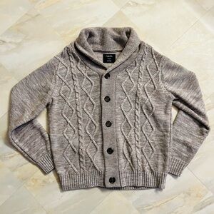 Rue 21 Cardigan Women's X-Large Brown/Cream Sweater Long Cable knit Button Front